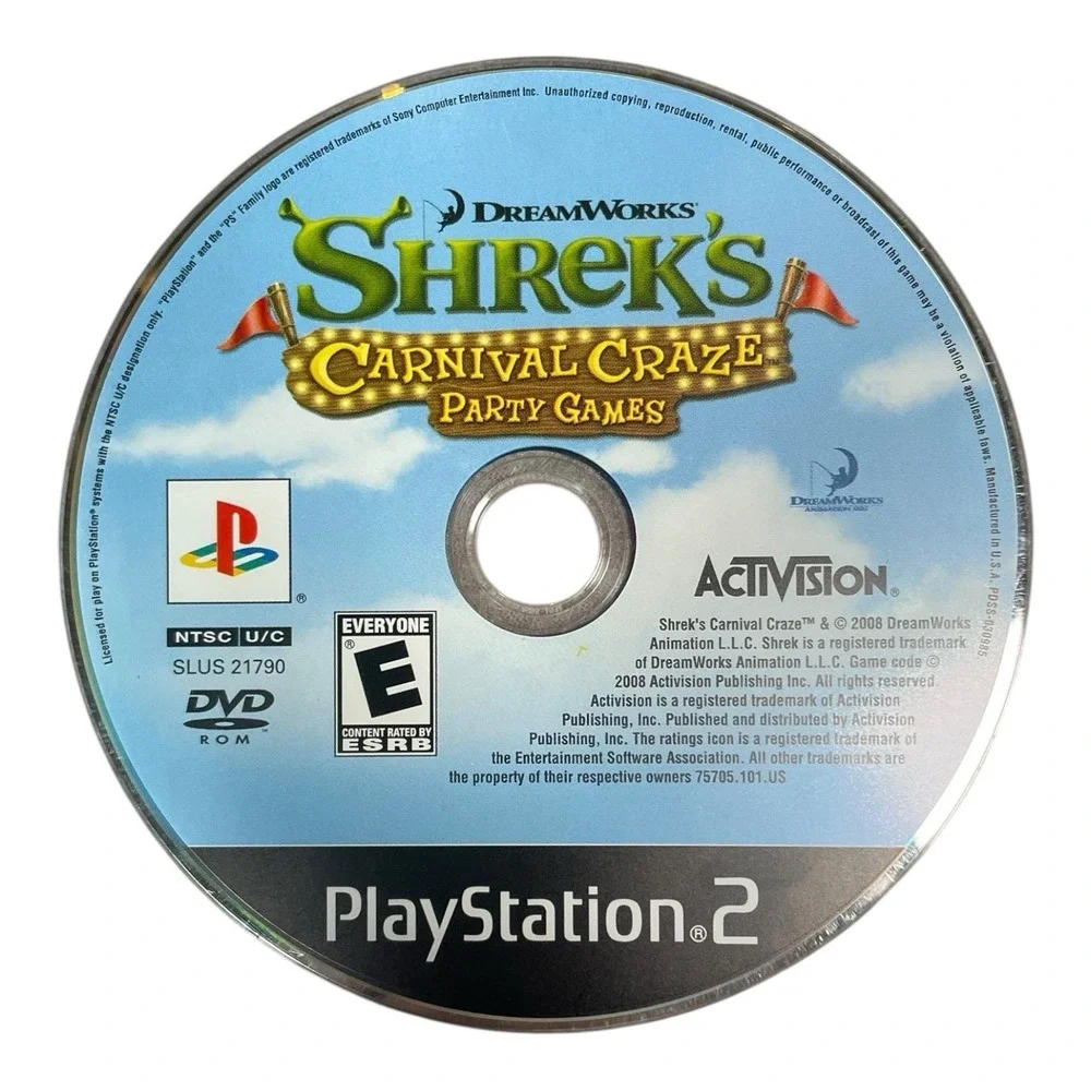 DreamWorks Shreks Carnival Craze Party Games Sony PlayStation 2